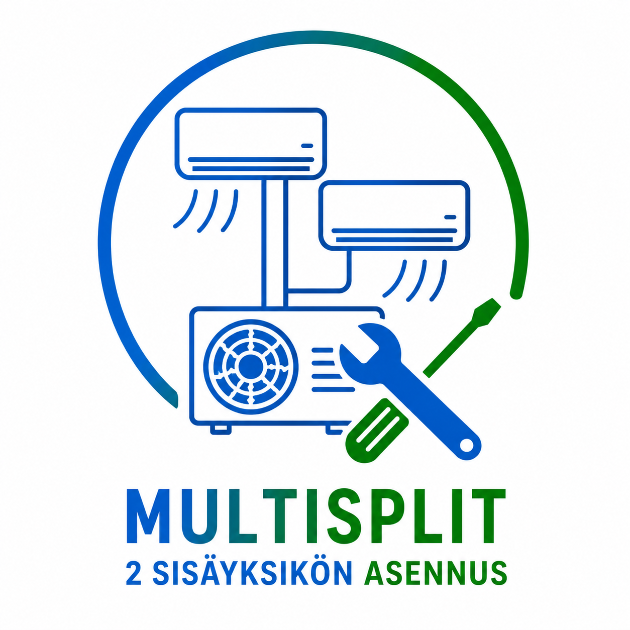 Multisplit-ilmalämpöpumpun asennus