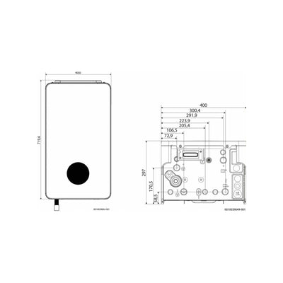 Bosch Compress 5800i AW 4-12 + AWE 9 kW seinämalli sisäyksikkö