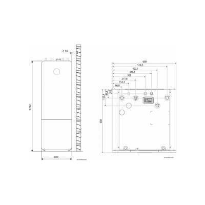 Bosch Compress 5800i AW 4-12 + AWM 9 kW sisäyksikkö puskurisäiliöllä