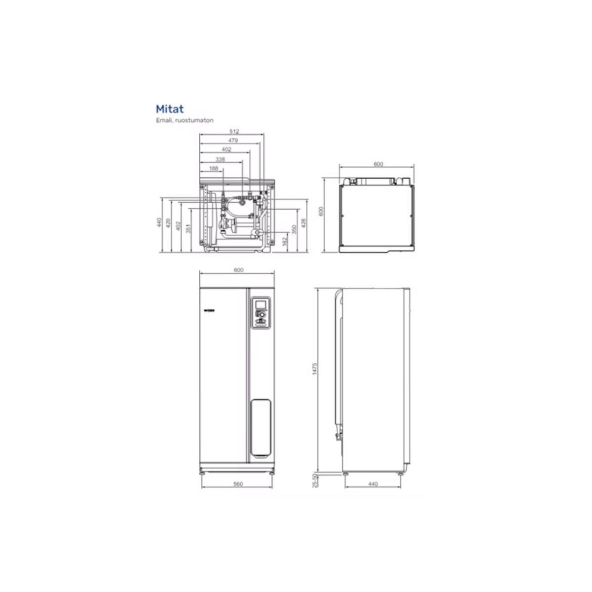 Ilma-vesilämpöpumppu NIBE S2060 Forte 6-10 + VVM 225 sisäyksikkö